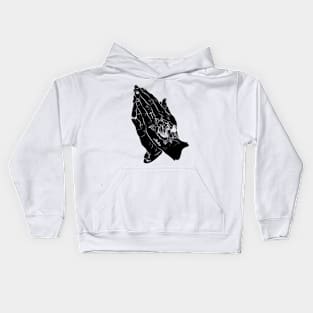 praying hands tattoo Kids Hoodie